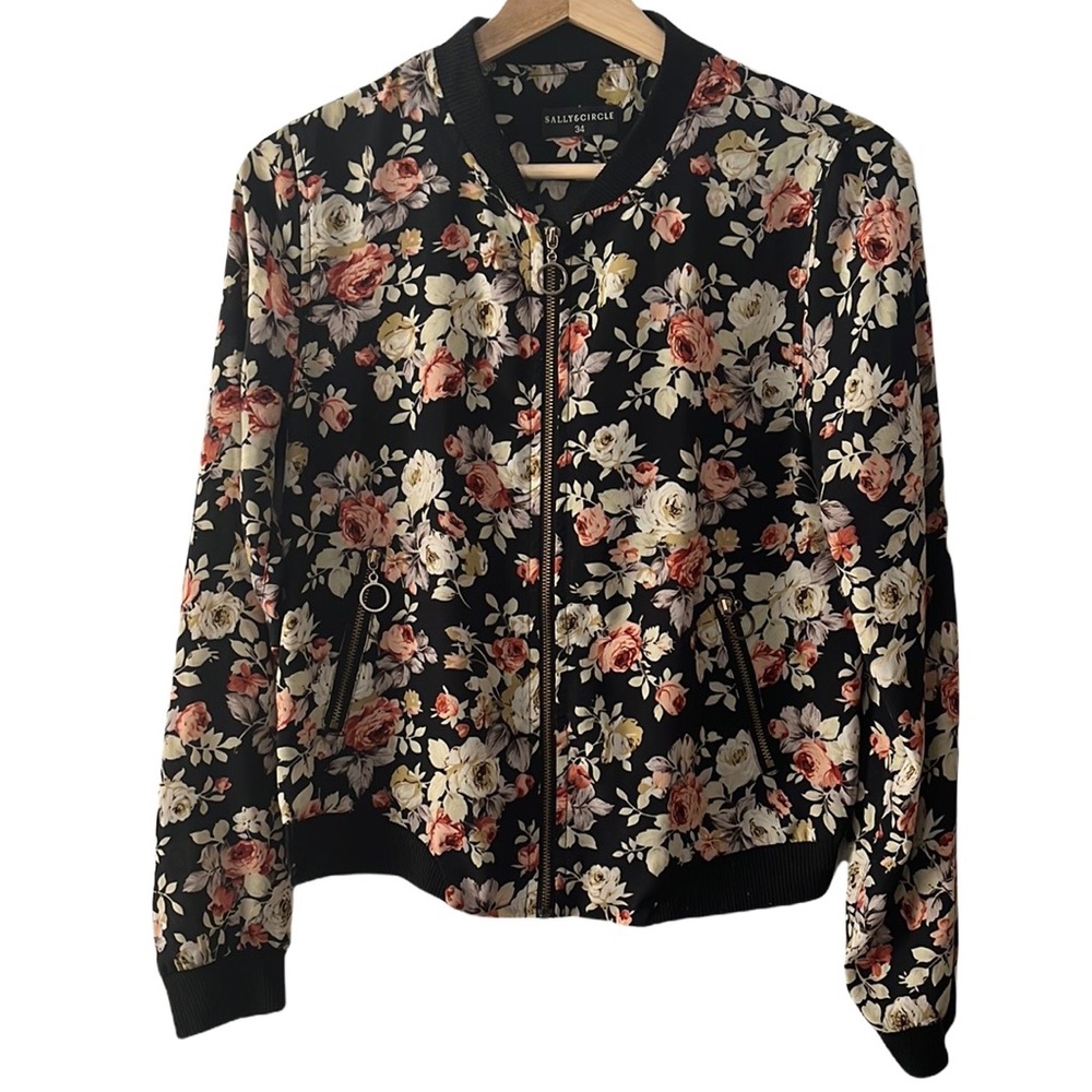 Floral bomber jacket